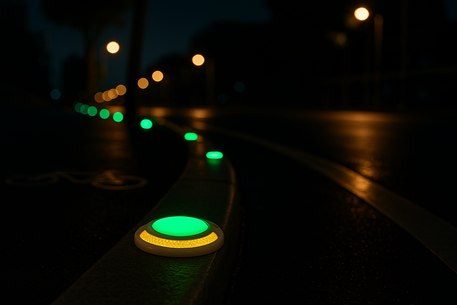Glow and reflective curb stud